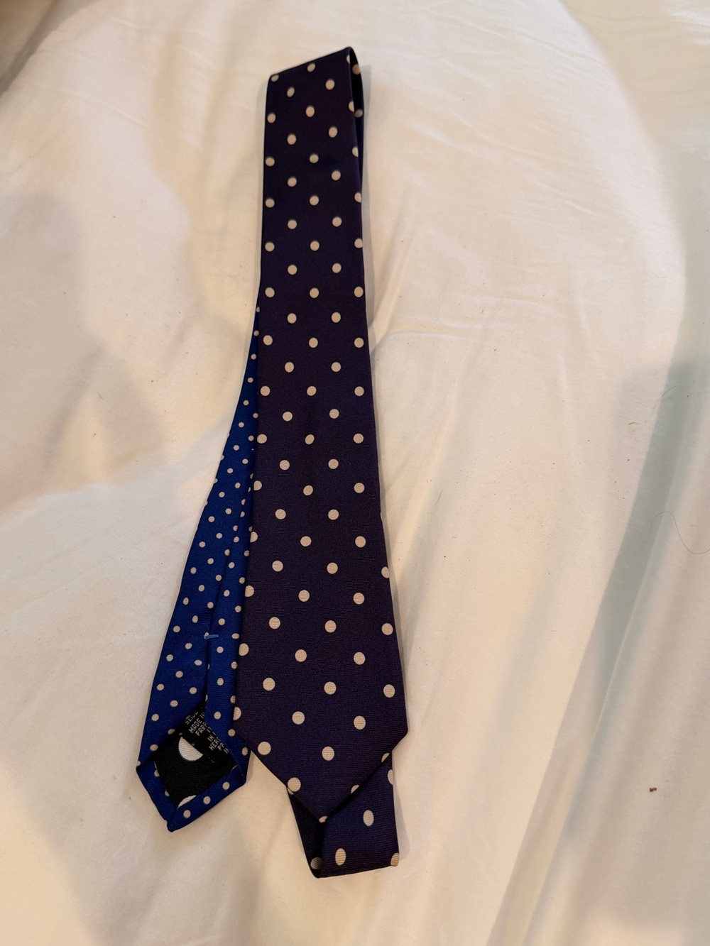 Paul Smith Navy and White Polka Dot Men’s Tie